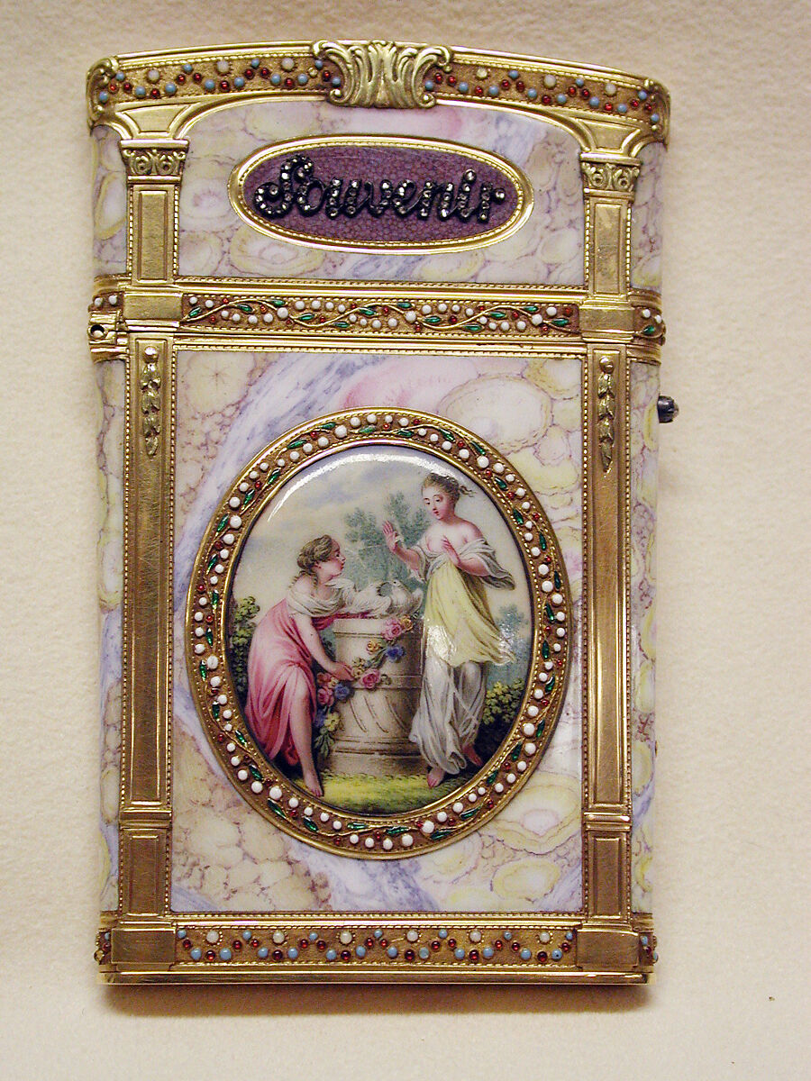 Souvenir, Probably by Barthélemy Pillieux (apprenticed 1764, master 1774, active 1790), Gold, enamel, diamonds, French, Paris 