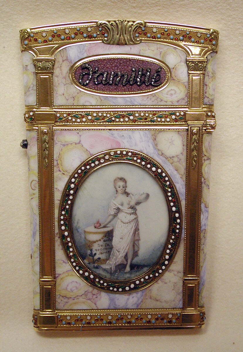 Souvenir, Probably by Barthélemy Pillieux (apprenticed 1764, master 1774, active 1790), Gold, enamel, diamonds, French, Paris