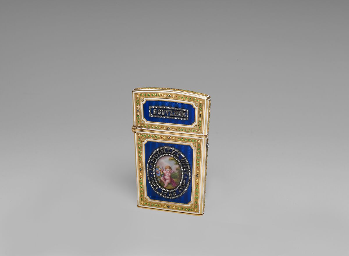 Souvenir, Gold, enamel, diamonds; ivory, French, Paris 