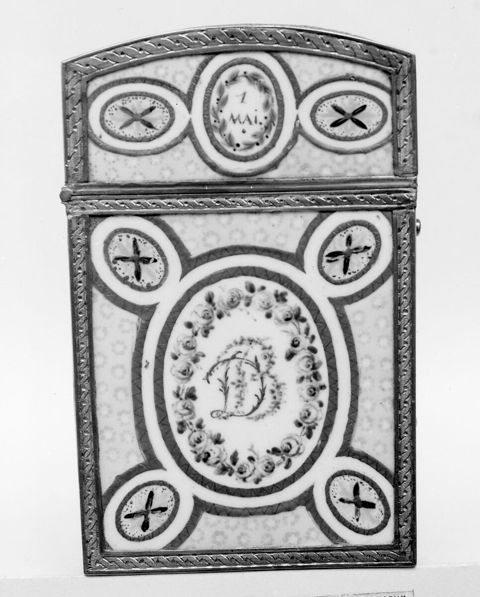 Souvenir, Gold, porcelain; ivory tablet, French, Paris 