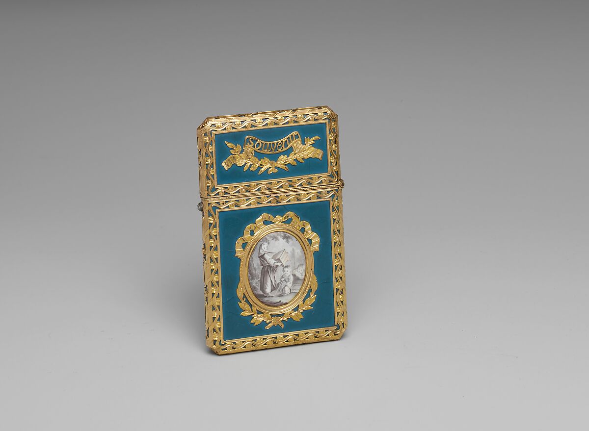 Souvenir, Gold, enamel, lacquer, diamond; ivory tablet, French 