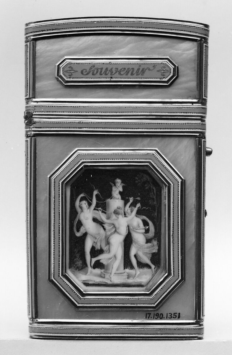 Souvenir, Miniatures in the manner of Jacques Joseph de Gault  (French, 1738–after 1812), Gold, mother-of-pearl, enamel; ivory, French, Paris 