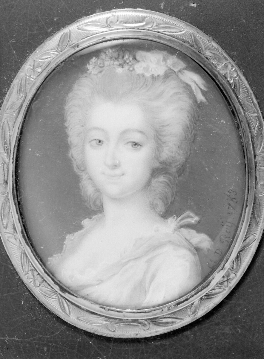 Souvenir, Miniature by C. De Roy, Gold, ivory, French