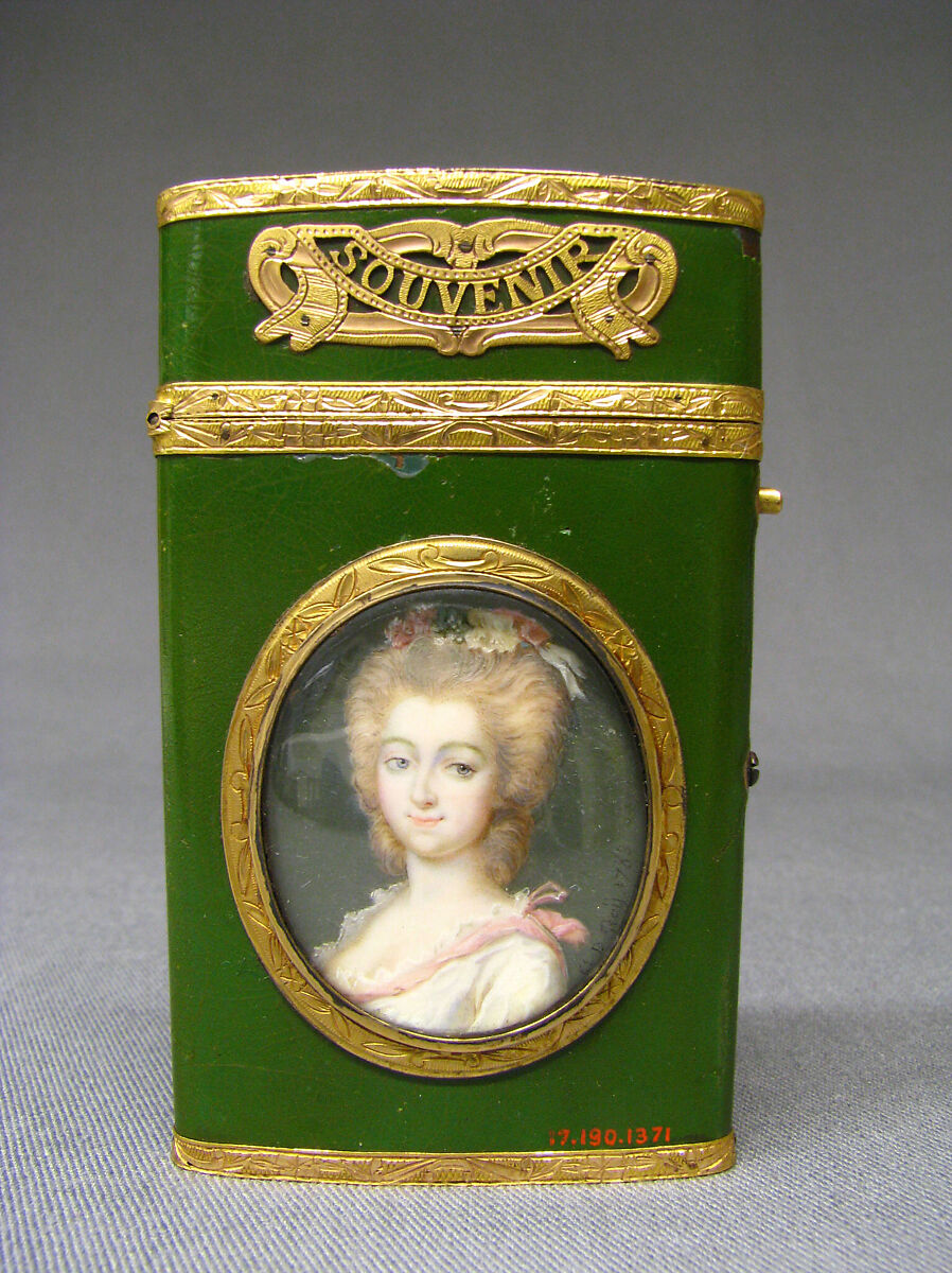 Souvenir, Miniature by C. De Roy, Gold, ivory, French 