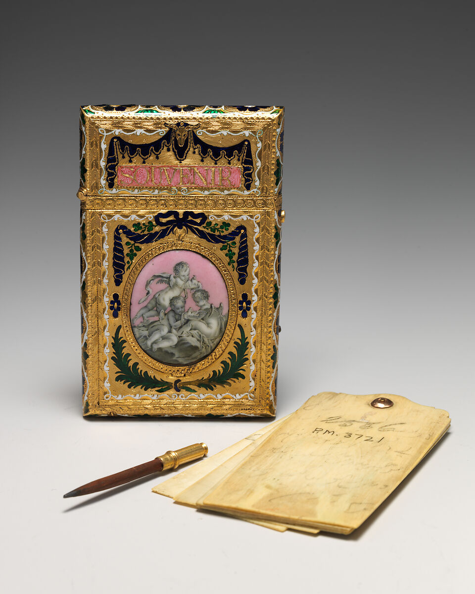 Souvenir, Gold, enamel; ivory, British