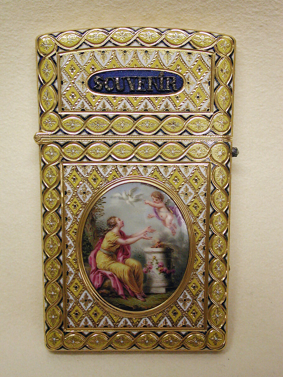 Souvenir, Possibly by Gabriel Lebidois (active Paris, master 1781, active 1792), Gold, enamel, diamonds; ivory, French, Paris 