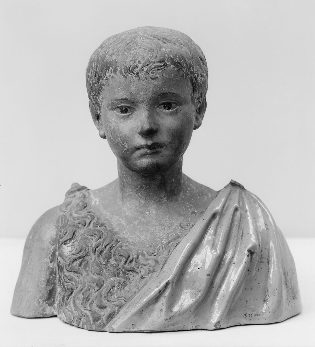 Boy Saint John, Giovanni della Robbia (Italian, Florence 1469–1529/30 Florence), Terracotta, enamelled and painted, Italian, Florence