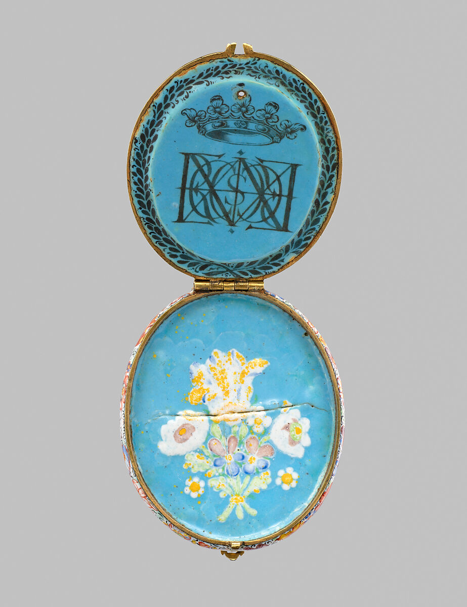Pendant, Painted enamel on gold; pearl, German, possibly Strasbourg