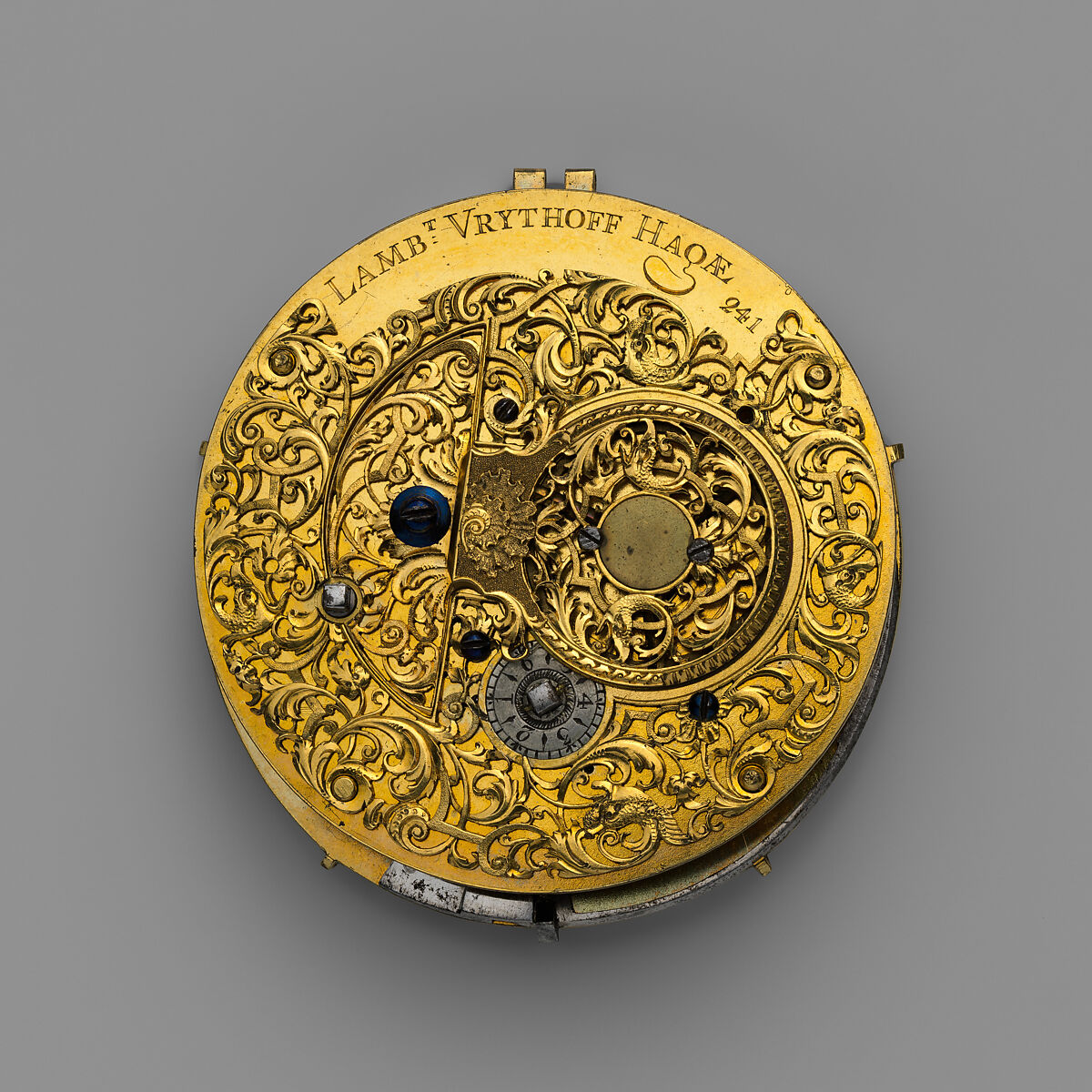 The Rape of Europa and Mercury and the Three Graces, Watchmaker: Lambertus Vrythoff (recorded 1724–69), Case and dial: enameled gold; Movement: gilded brass and steel, partly blued, French, probably Paris case with Dutch, The Hague watch