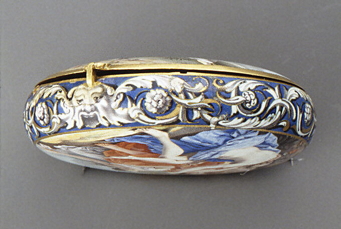 The Rape of Europa and Mercury and the Three Graces, Watchmaker: Lambertus Vrythoff (recorded 1724–69), Case and dial: enameled gold; Movement: gilded brass and steel, partly blued, French, probably Paris case with Dutch, The Hague watch