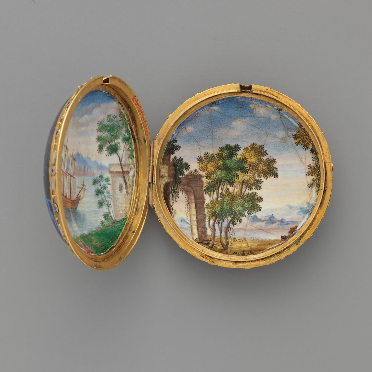 Watch and case, Watchmaker: John Ellicott (British, 1706–1772), Gold, enamel, British, London