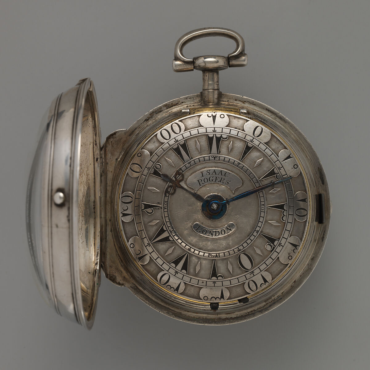 Traveling watch, Watchmaker: Isaac Rogers, Silver, British, London