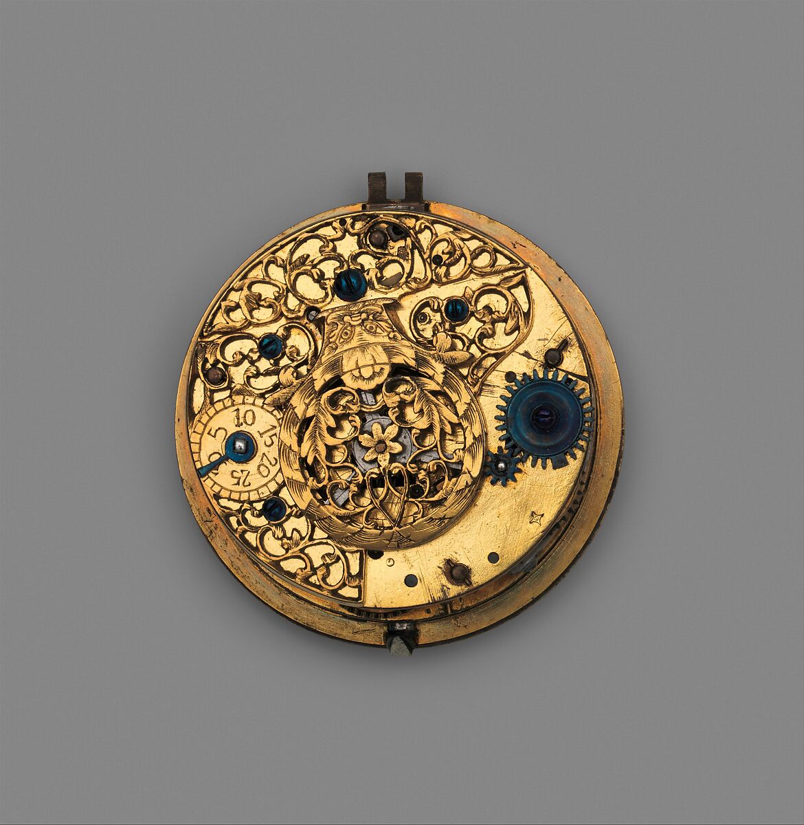 Repeating watch, Movement by Francis Perigal (British, active 1741–67), Case: partly enameled gold; Dial: white enamel with black numerals and silver hands set with diamonds; Movement: gilded brass and partly blued steel, British, London, for Turkish market