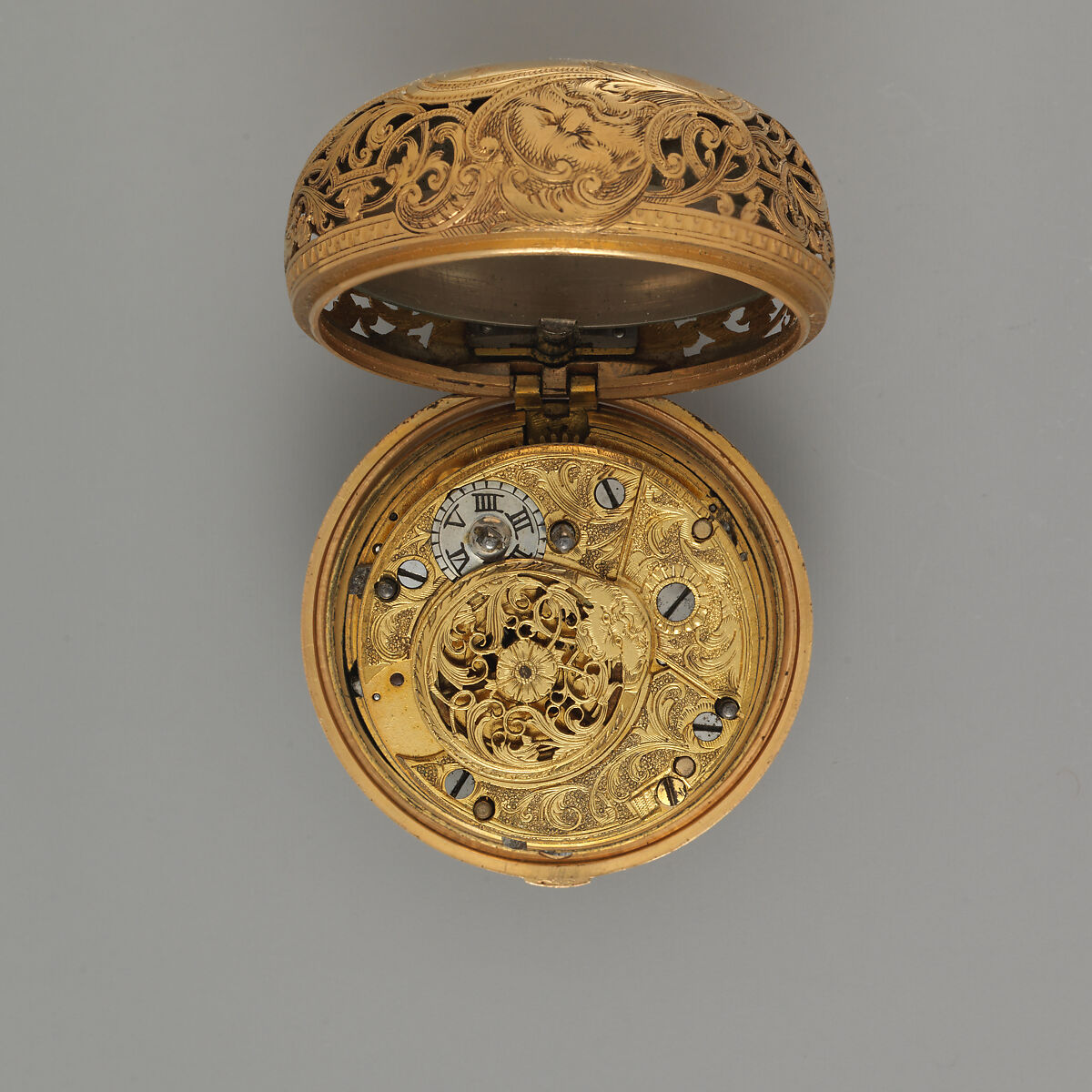 Repeating watch, Watchmaker: George Goodman (British, active 1771–85), Gold, red agate, diamonds, emeralds, rubies, sapphires, topazes, amethysts, British, London