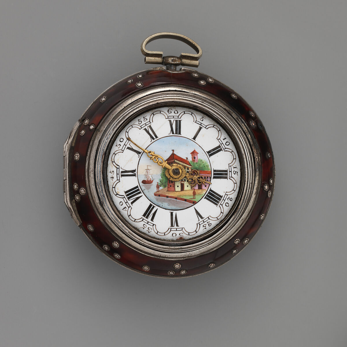 Watch, Watchmaker: W. Welldon, Silver, tortoise-shell; enamel, British, London 