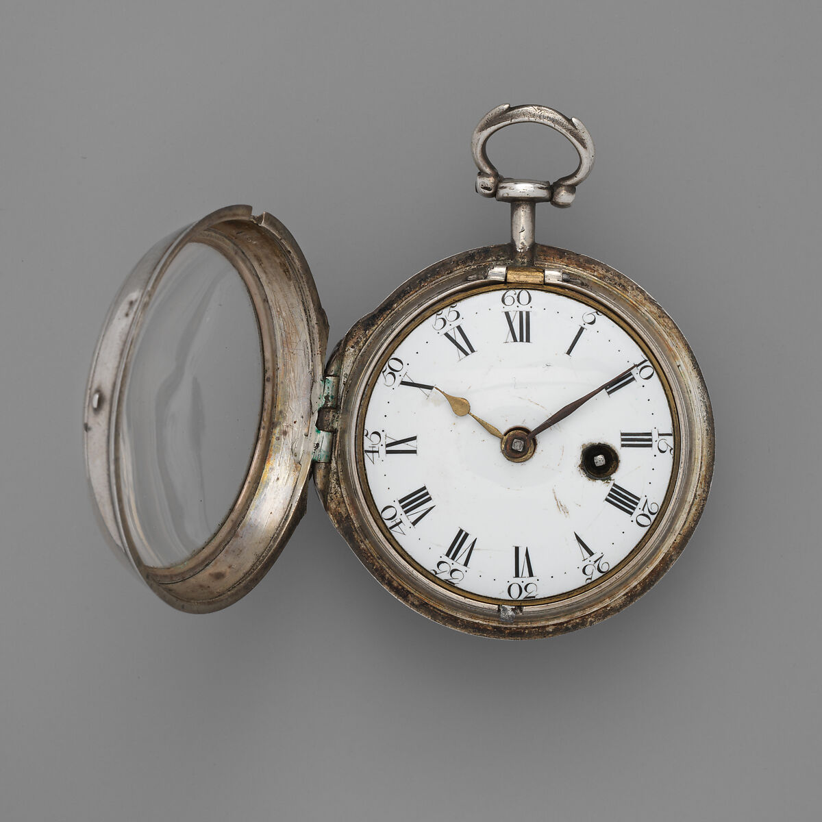 Watch, Watchmaker: W. Moore, Silver, glass, enamel, British, London