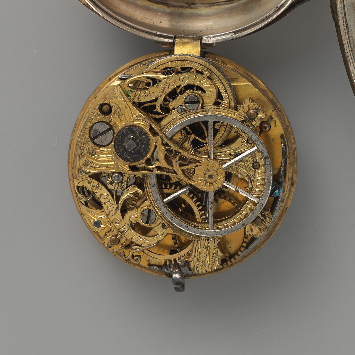 Watch, Watchmaker: W. Moore, Silver, glass, enamel, British, London