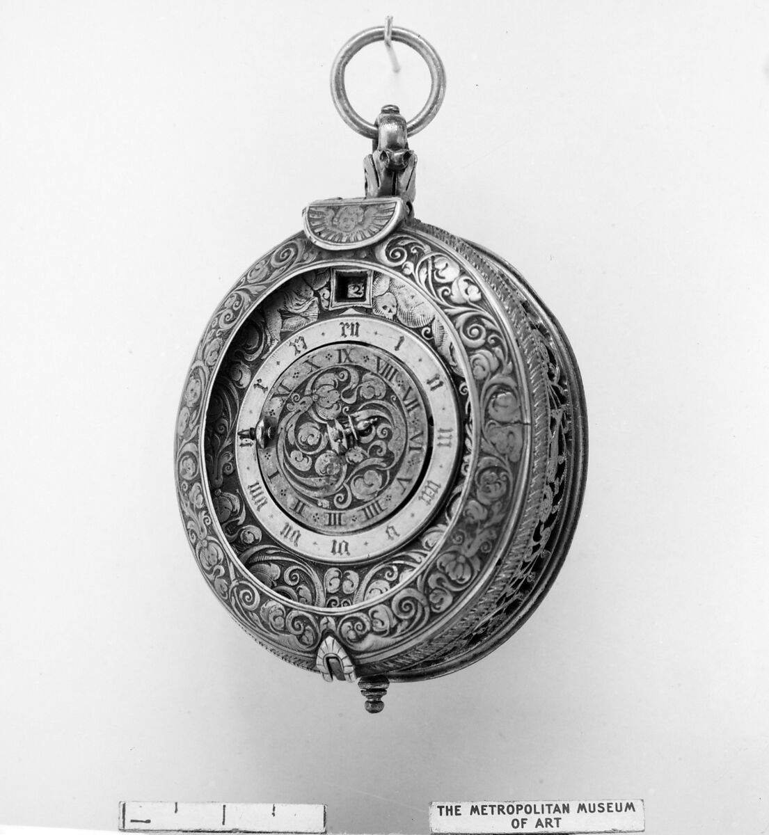 Clock-watch, Watchmaker: Jacob Ducimin (1625–1640), Silver, partly gilt, Dutch, Amsterdam 