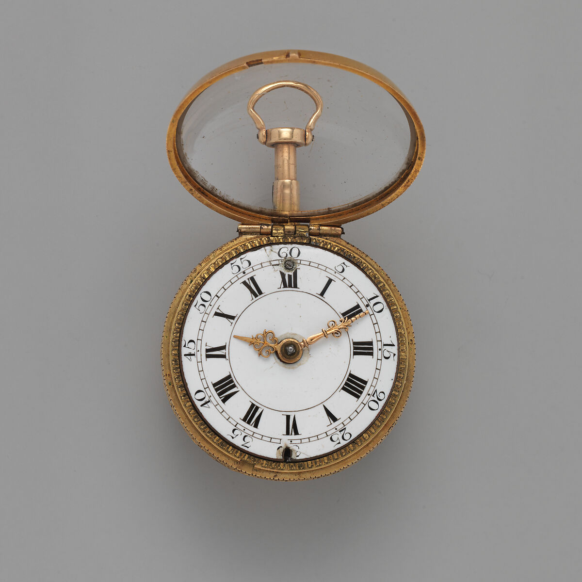 Repeating watch and case, Watchmaker: Christopher Heinrich Haehnel (active London, 1695–1754), Gold, enamel or vernis Martin, German, Fürton 