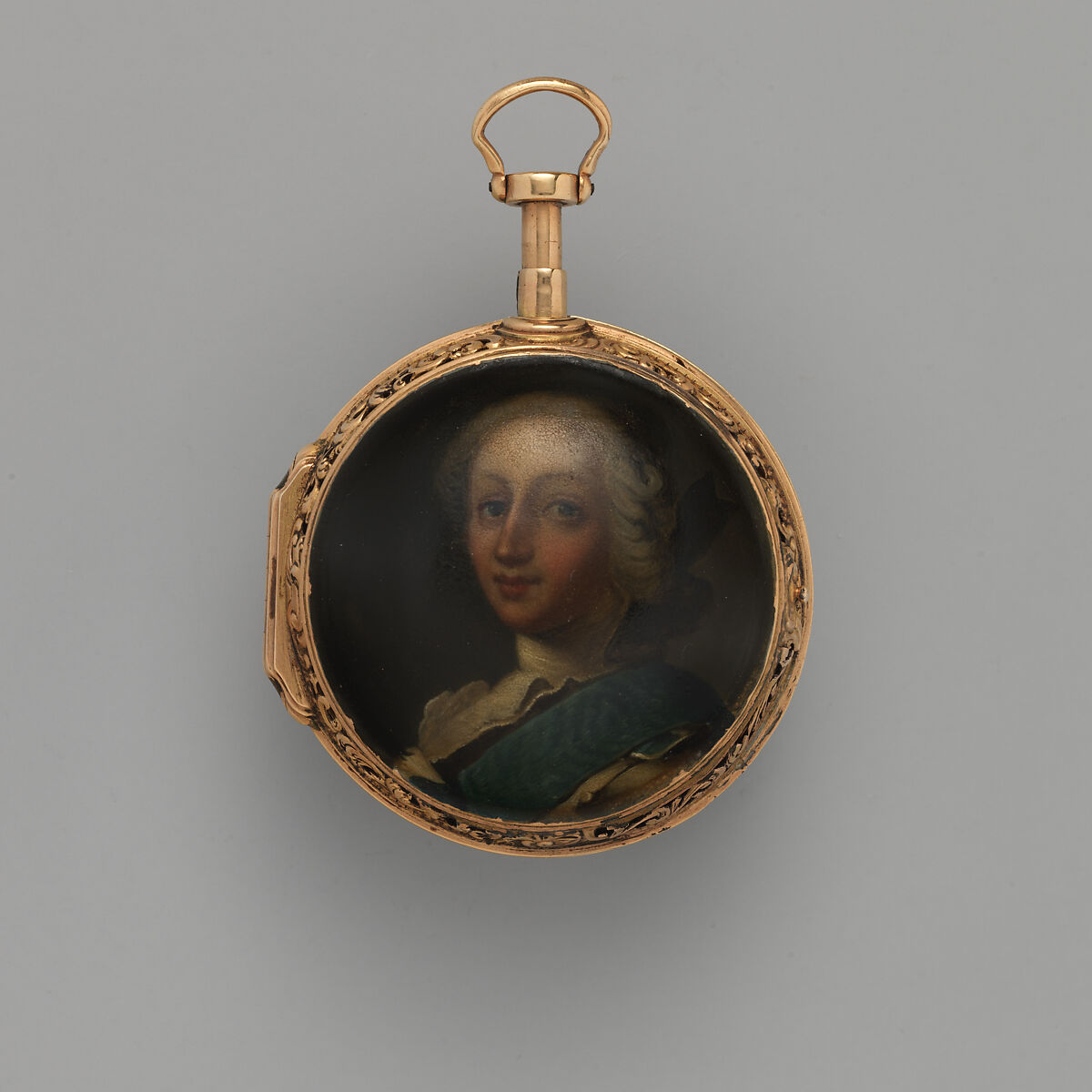 Repeating watch and case, Watchmaker: Christopher Heinrich Haehnel (active London, 1695–1754), Gold, enamel or vernis Martin, German, Fürton
