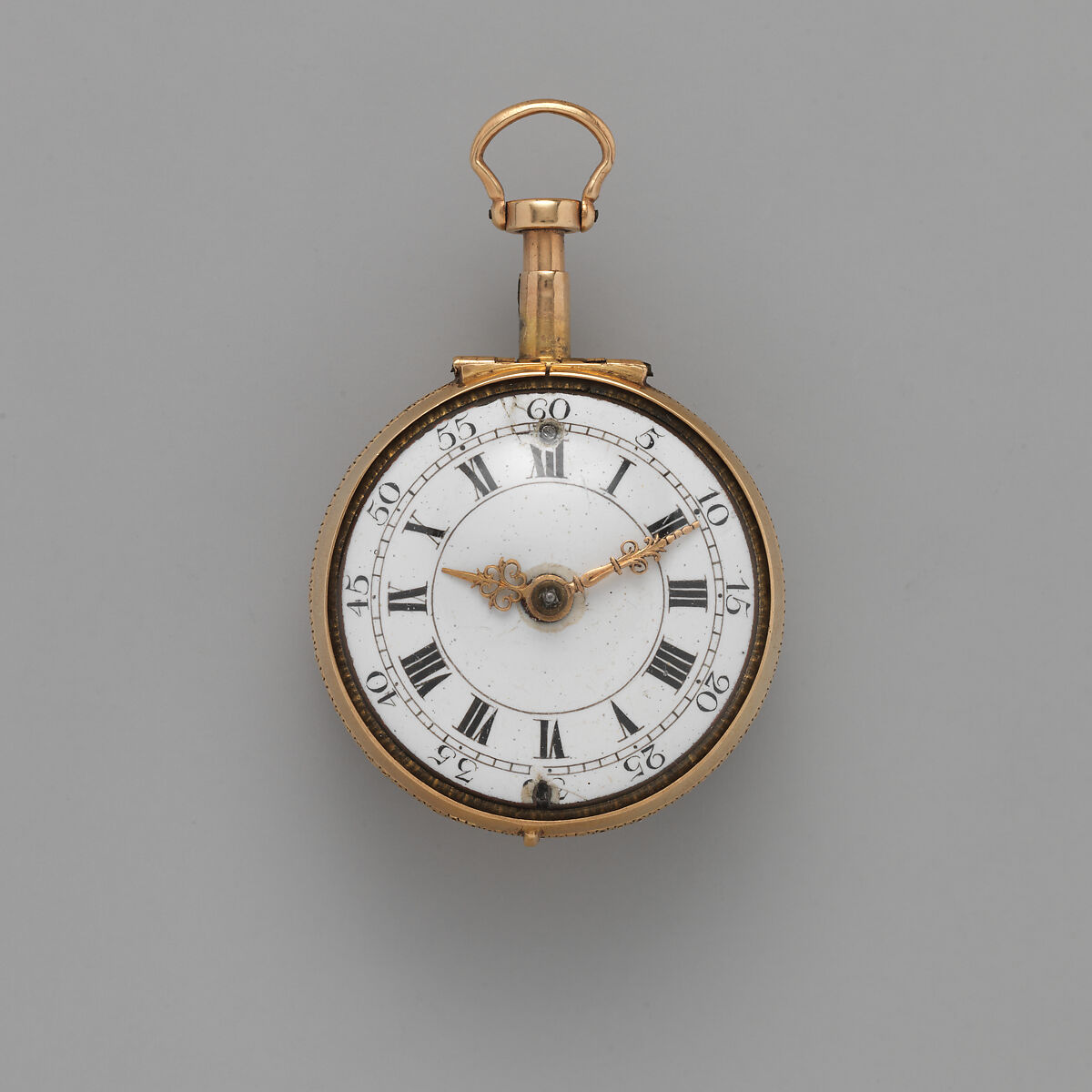 Repeating watch and case, Watchmaker: Christopher Heinrich Haehnel (active London, 1695–1754), Gold, enamel or vernis Martin, German, Fürton