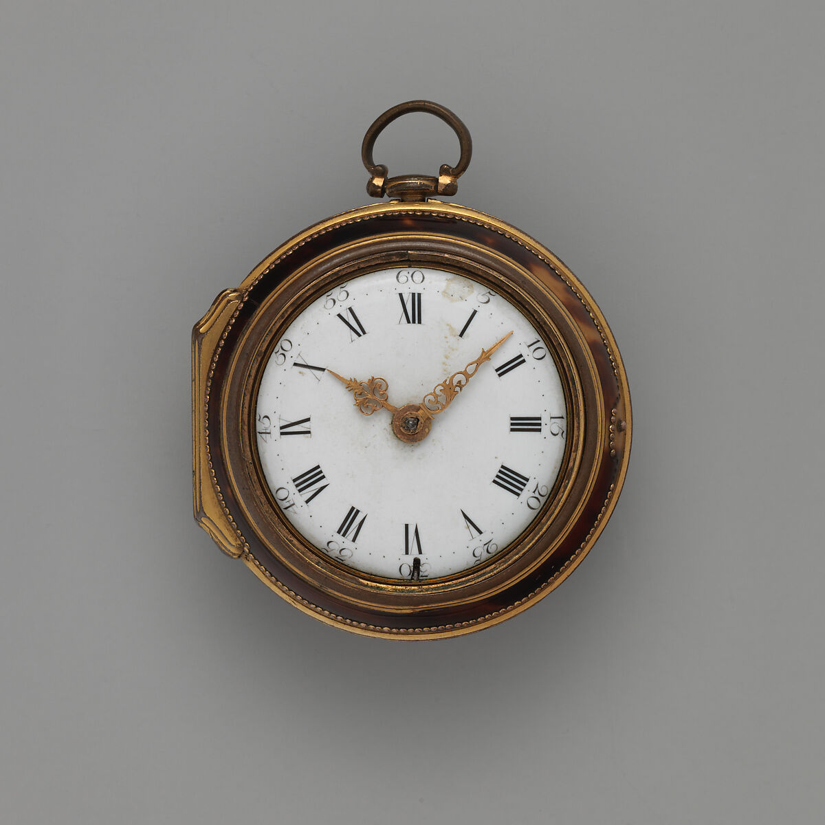 Watch, Watchmaker: Isaac Rogers, Pinchbeck, tortoiseshell, enamel, British, London 