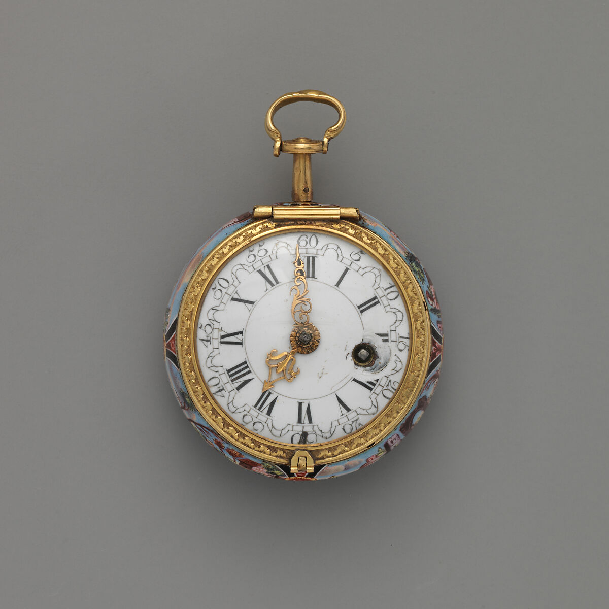 Watch, Watchmaker: Charles Cabrier (British, ca. 1740–60), Enamel, silver, British, London 