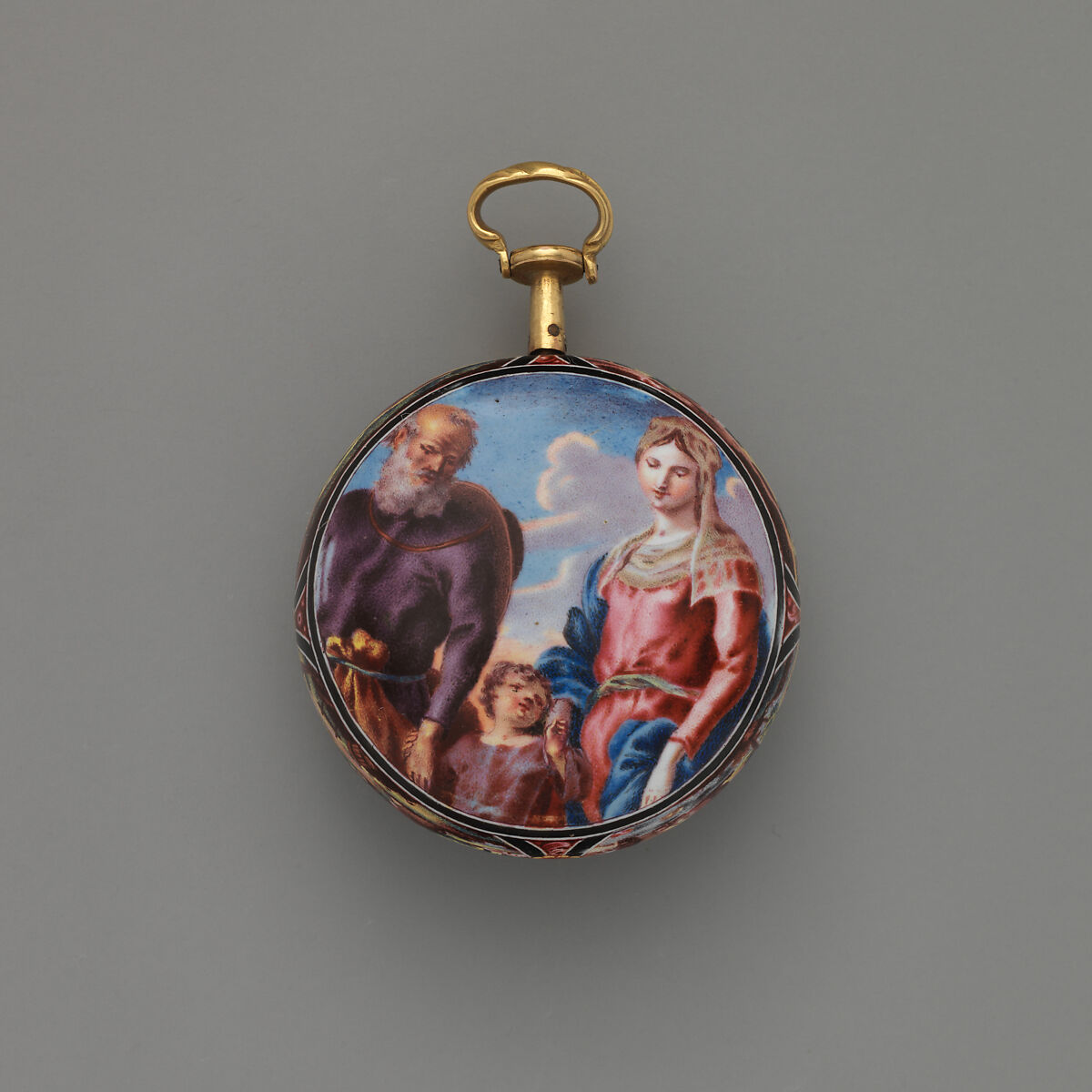 Watch, Watchmaker: Charles Cabrier II (British, act. 1719–d. 1776), Enamel, silver, British, London
