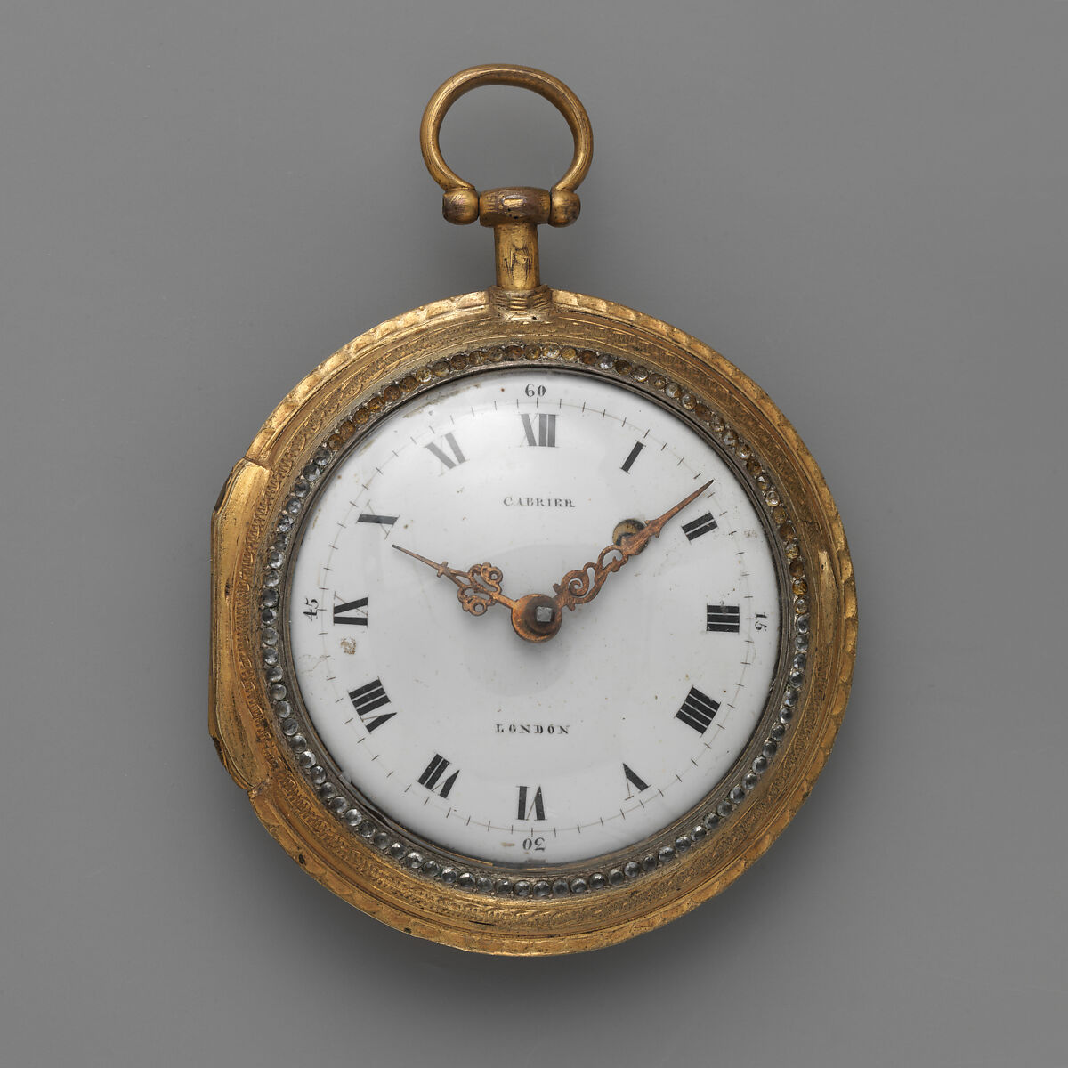Watch, Watchmaker: Charles Cabrier (British, ca. 1740–60), Pinchbeck, paste jewels, British, London 