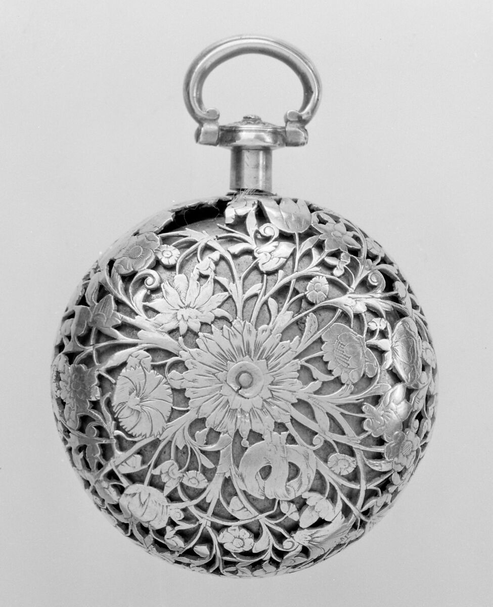 Pair-case clock-watch, Watchmaker: Imitator of Edward East (British, 1602–1697), Silver; leather outer case, British, London
