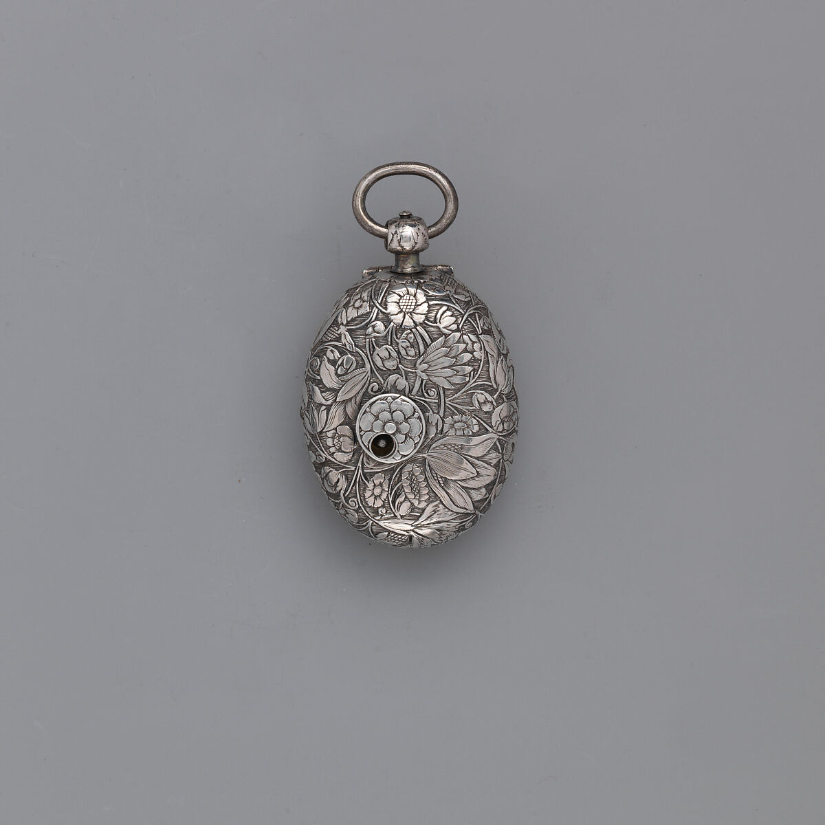 Watch, Movement by John Midnall (recorded ca. 1620–41), Case: silver; Movement: gilded brass and steel, partly blued, British, London