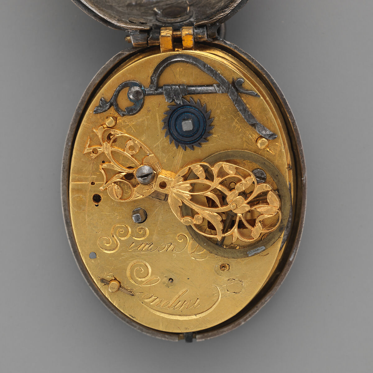 Watch, Watchmaker: Simon Bartram (British, master 1650/1–1660), Silver, gilded brass, steel, British, London