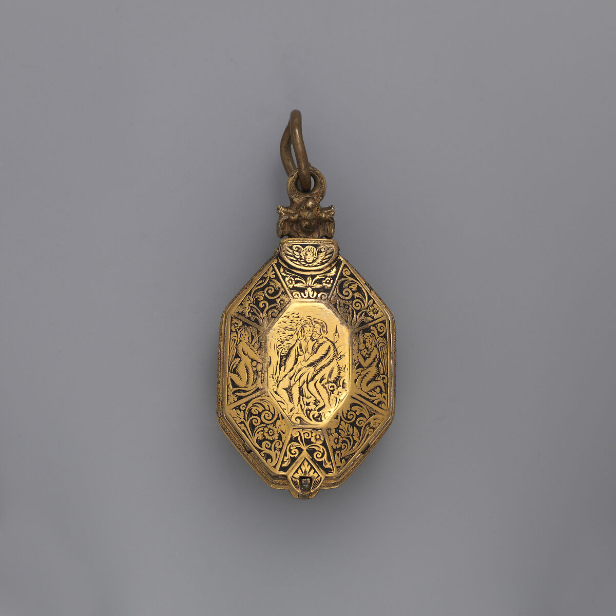 Watch, Watchmaker: Isaac Symms (British, active 1615–28), Brass, gilded; silver; and blued steel, British, London