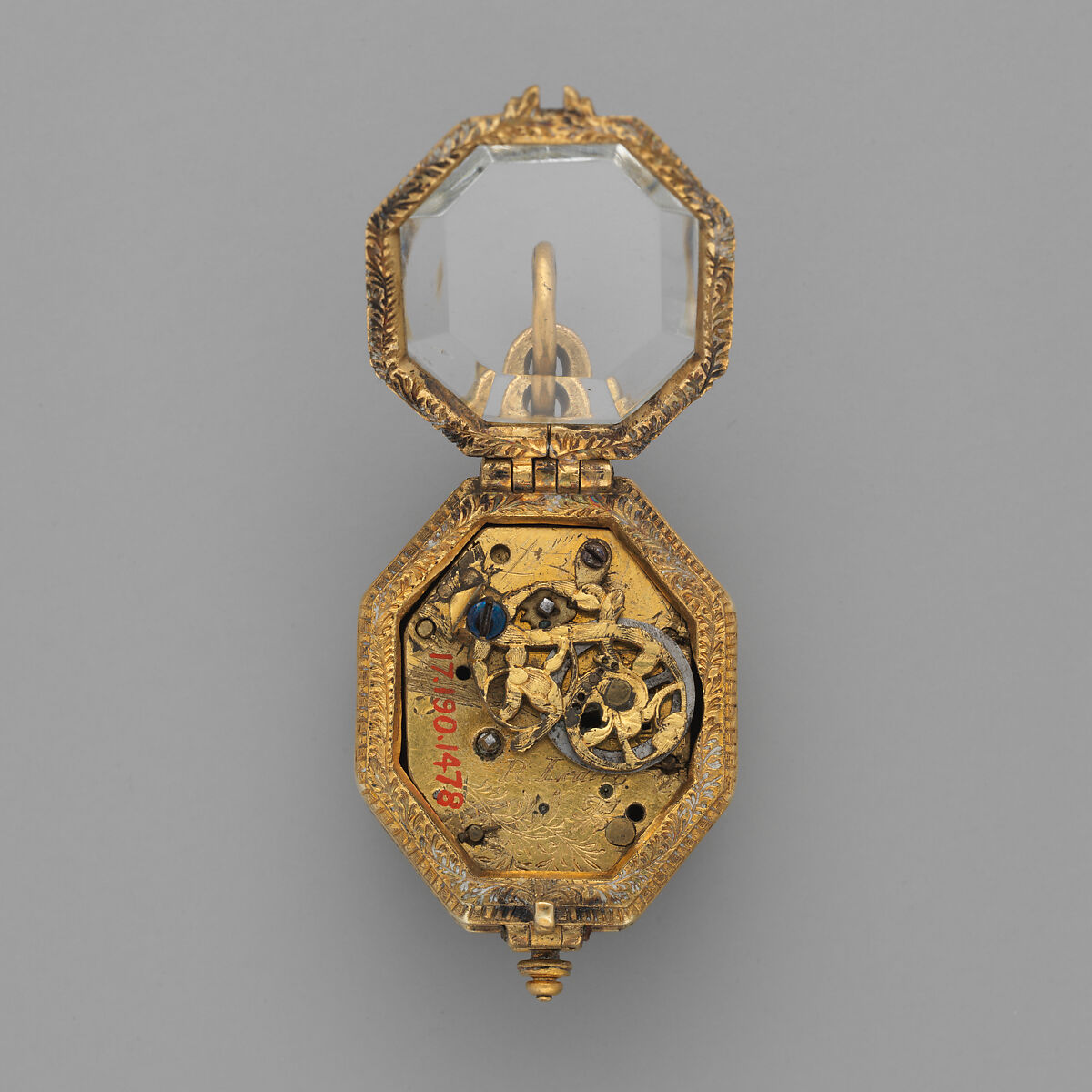 Watch, Watchmaker: Richard Ledertz (German, recorded 1600–30), Silver gilt, rock crystal, gilt brass, steel, German, Strasbourg