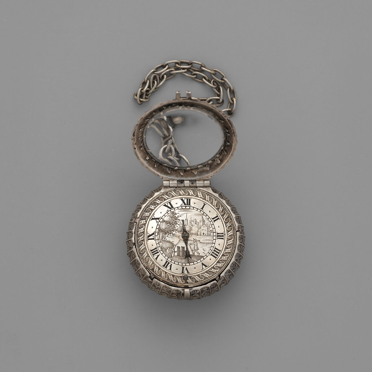 Watch and key, Watchmaker: Edward East (British, 1602–1697), Silver, gilded brass, blued steel, British, London