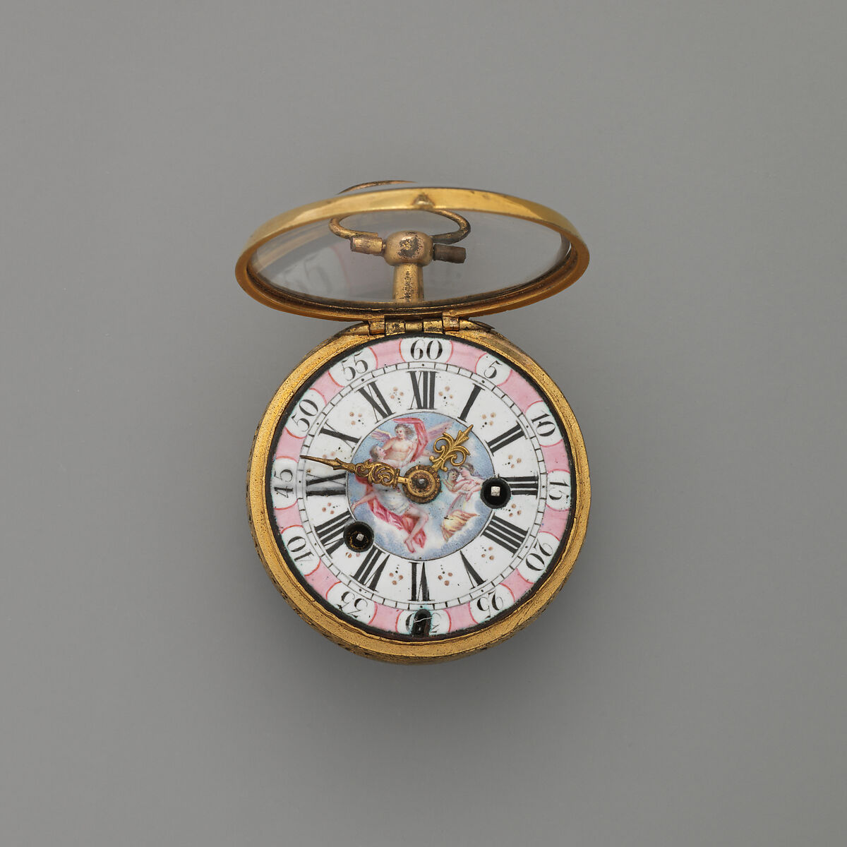 Repeater watch and case, Watchmaker: Thomas Tompion (British, 1639–1713), Gilt metal, enamel; tortoiseshell, silver, British, London