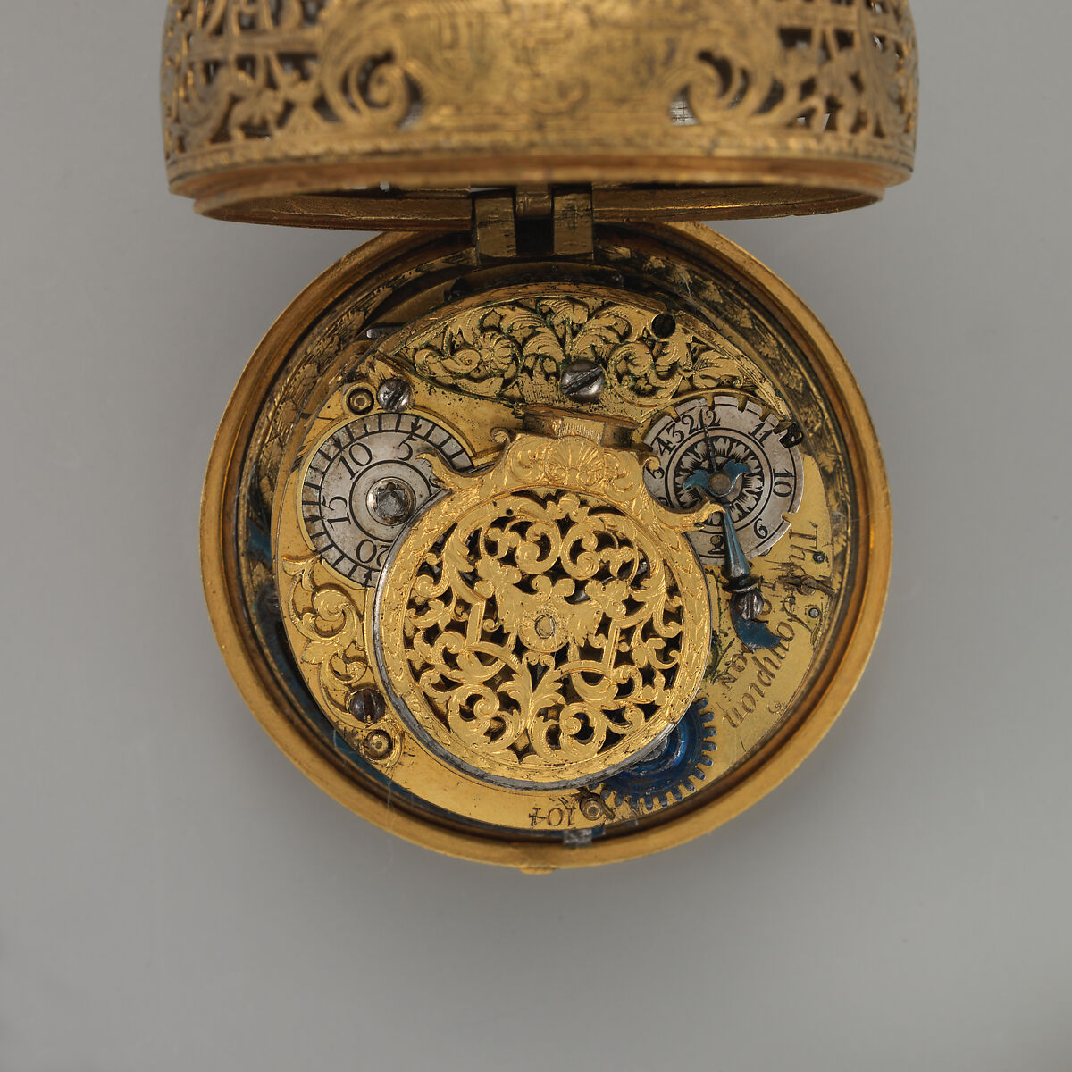 Repeater watch and case, Watchmaker: Thomas Tompion (British, 1639–1713), Gilt metal, enamel; tortoiseshell, silver, British, London