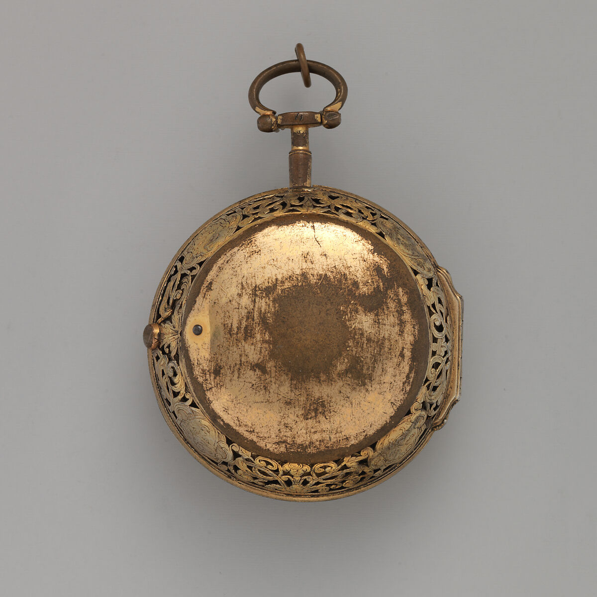 Clock-watch, Watchmaker: Daniel Le Count (active London, ca. 1676–1693), Gilt metal, British, London