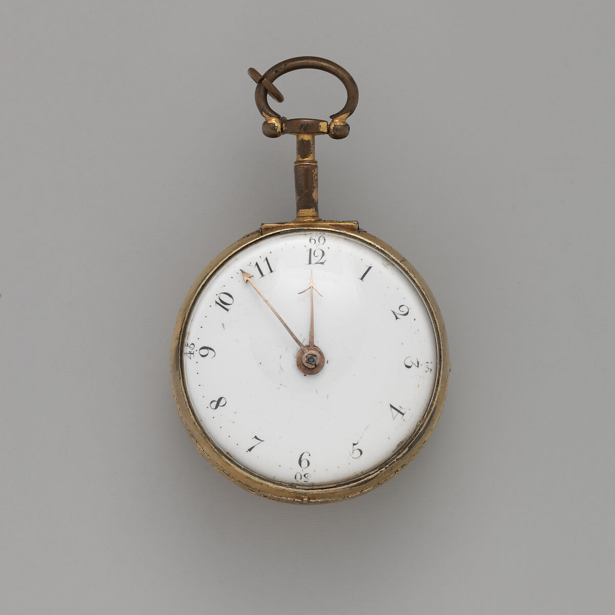 Clock-watch, Watchmaker: Daniel Le Count (active London, ca. 1676–1693), Gilt metal, British, London