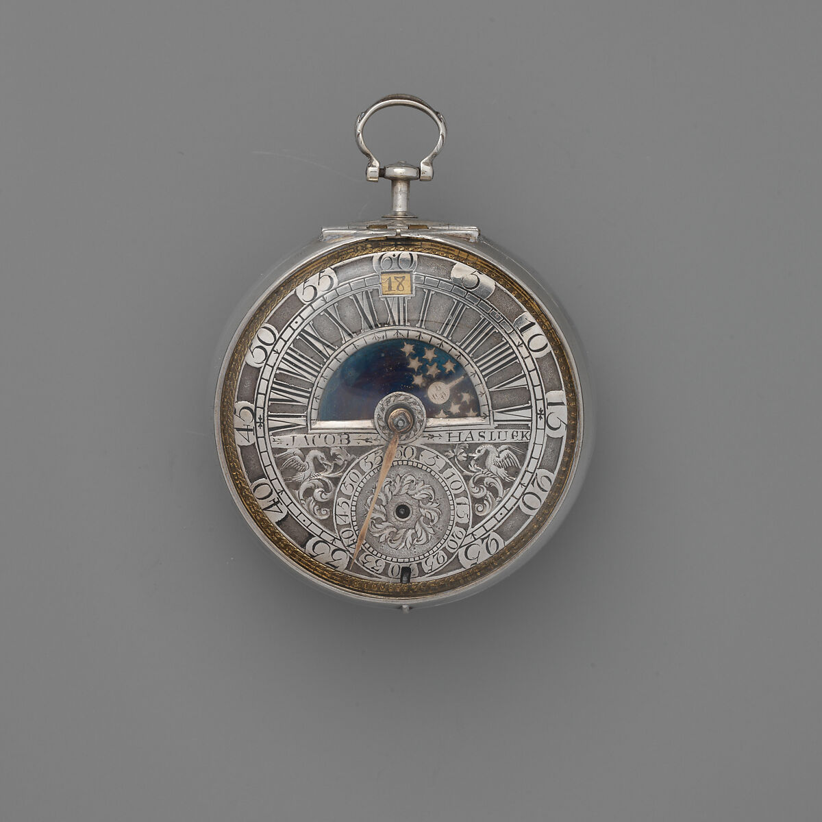 Pair-case watch, Watchmaker: Jacob Hasius (Dutch, 1659?–1747, recorded 1704), Outer and inner case: silver; Dial: silver, gilded brass, Dutch, Amsterdam