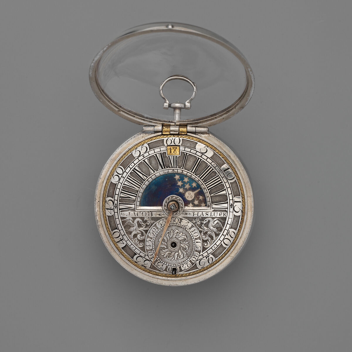 Pair-case watch, Watchmaker: Jacob Hasius (Dutch, 1659?–1747, recorded 1704), Outer and inner case: silver; Dial: silver, gilded brass, Dutch, Amsterdam