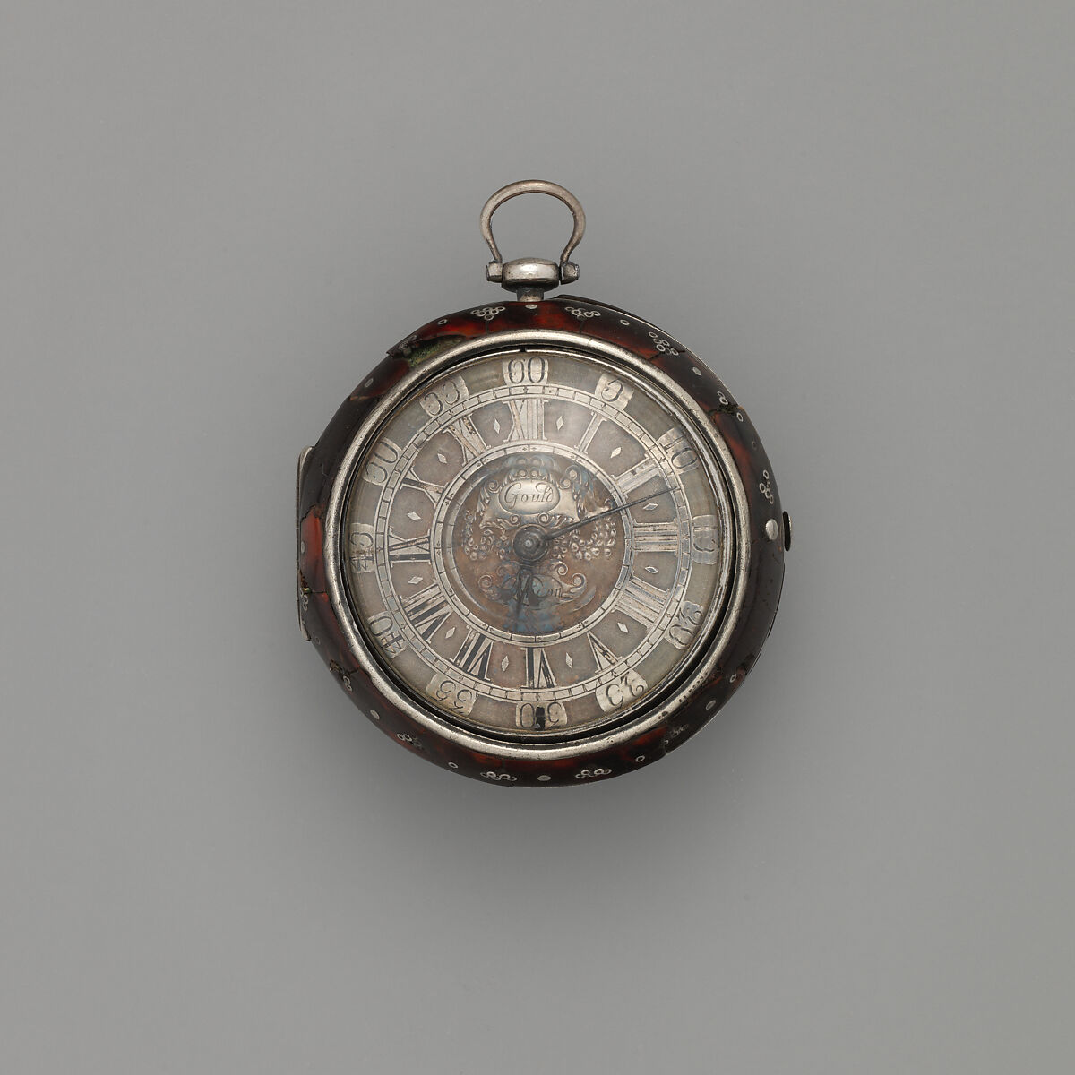 Watch, Watchmaker: Christopher Gould, Silver, tortoiseshell, gilt metal, British, London 