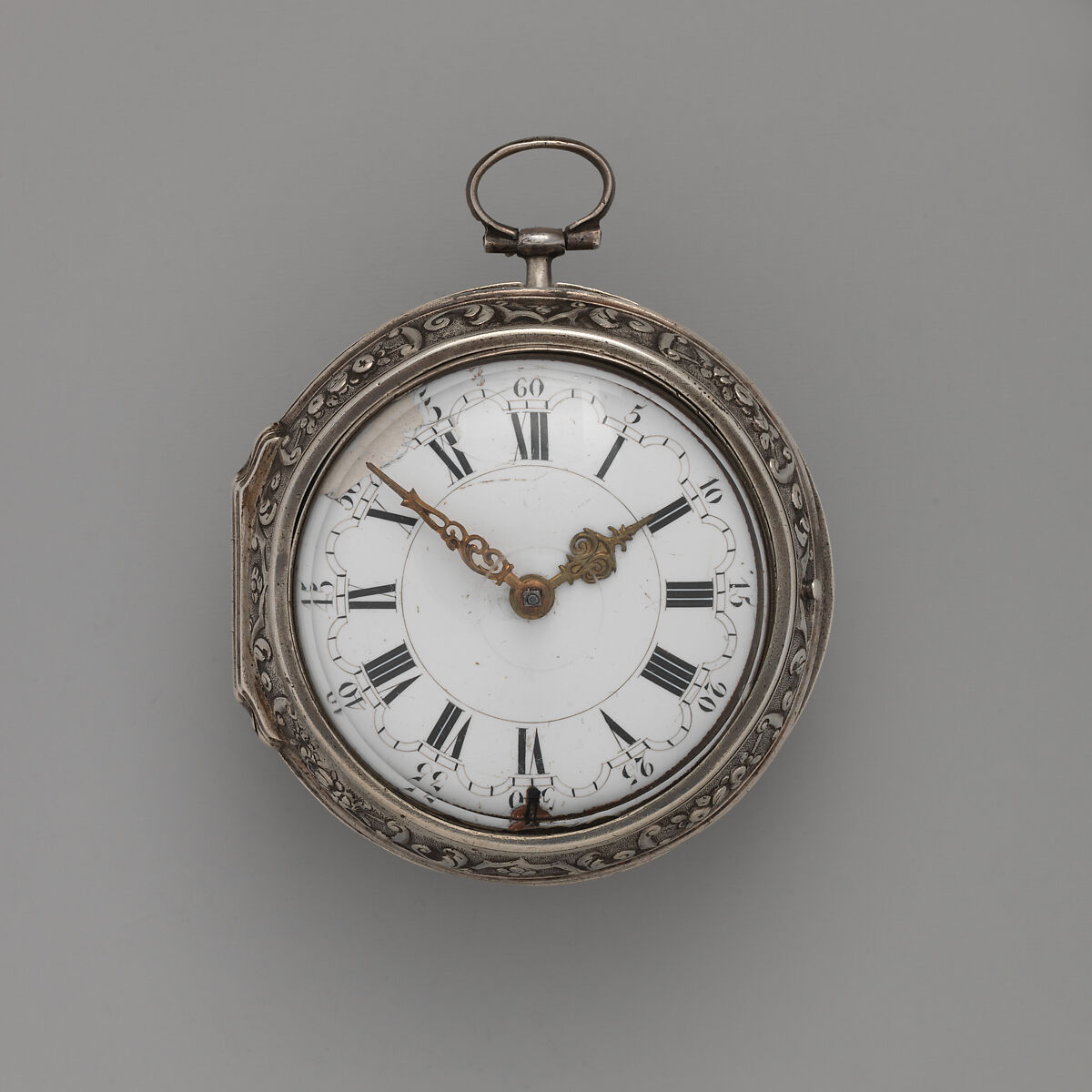 Watch, Watchmaker: John May (British, active 1692–1715), Silver, enamel, British, London 