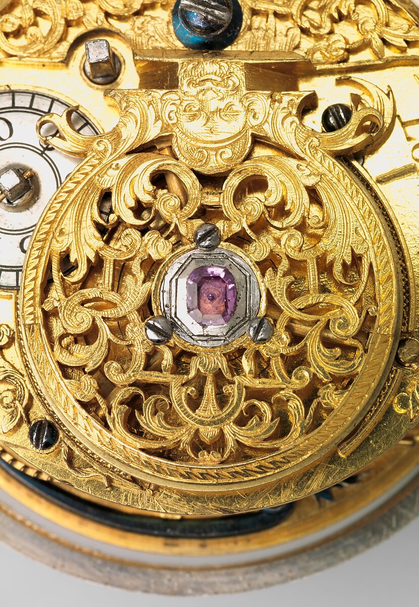 Pair-case watch, Watchmaker: Daniel Delander (British, 1678–1733), Outer case, inner case, and champlevé dial: silver and blued steel hands; Movement: gilded brass, steel, and diamond endstone, British, London