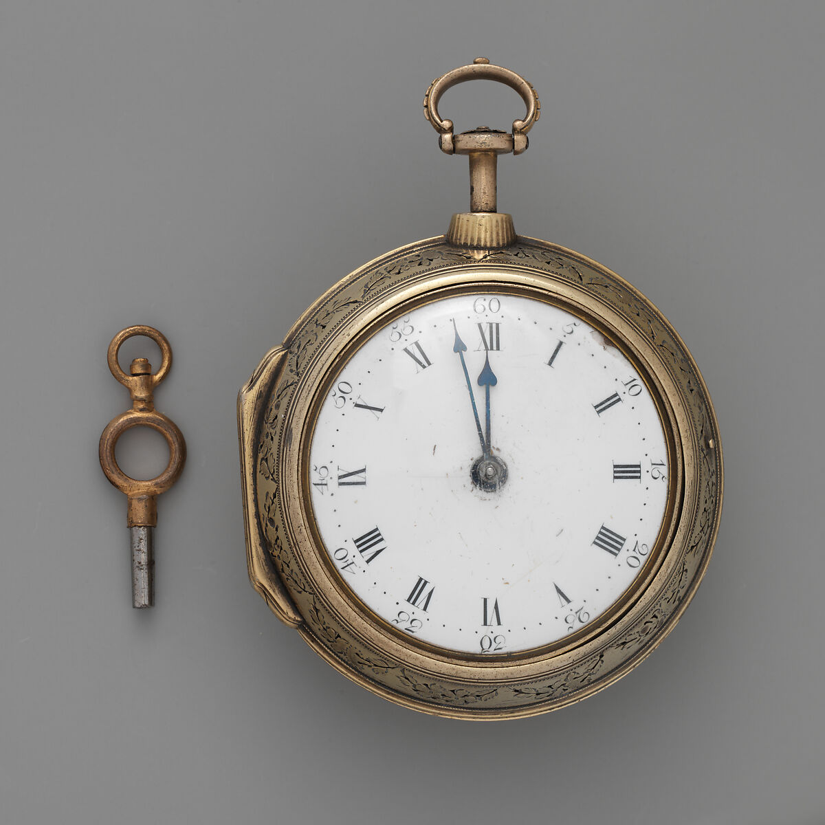 Clock-watch, Watchmaker: Daniel Delander (British, 1678–1733), Silver gilt, silver, British, London 
