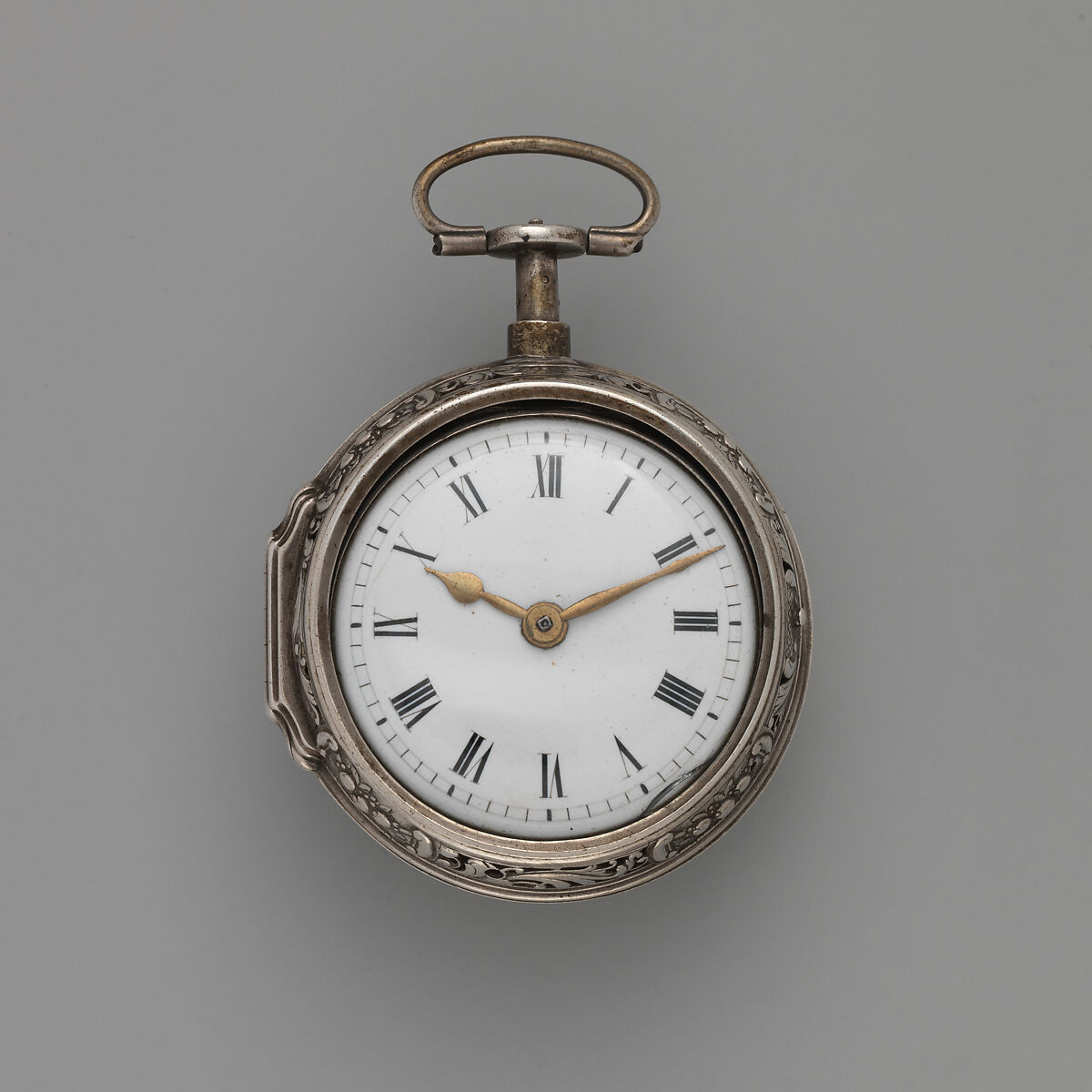 Clock-watch, Watchmaker: Gabriel Tallans, Silver, enamel, British, London 