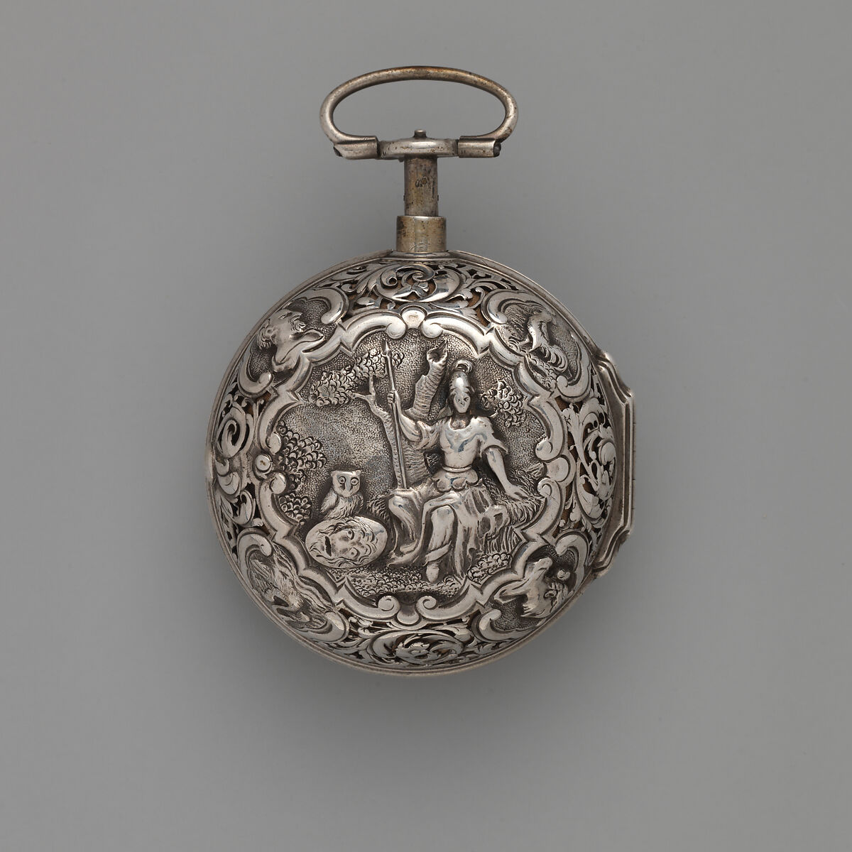 Clock-watch, Watchmaker: Gabriel Tallans (Swiss, act. 1705), Silver, enamel, British, London