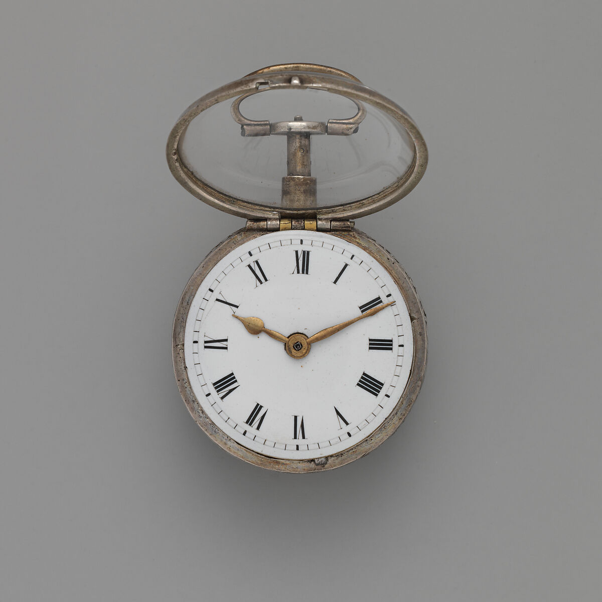 Clock-watch, Watchmaker: Gabriel Tallans (Swiss, act. 1705), Silver, enamel, British, London