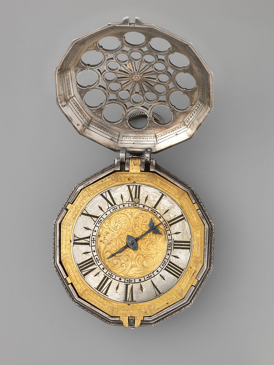 Repeater watch and key, Watchmaker: Bartholomew Newsam (British, recorded 1565, died 1587), Gilt metal, silver, British