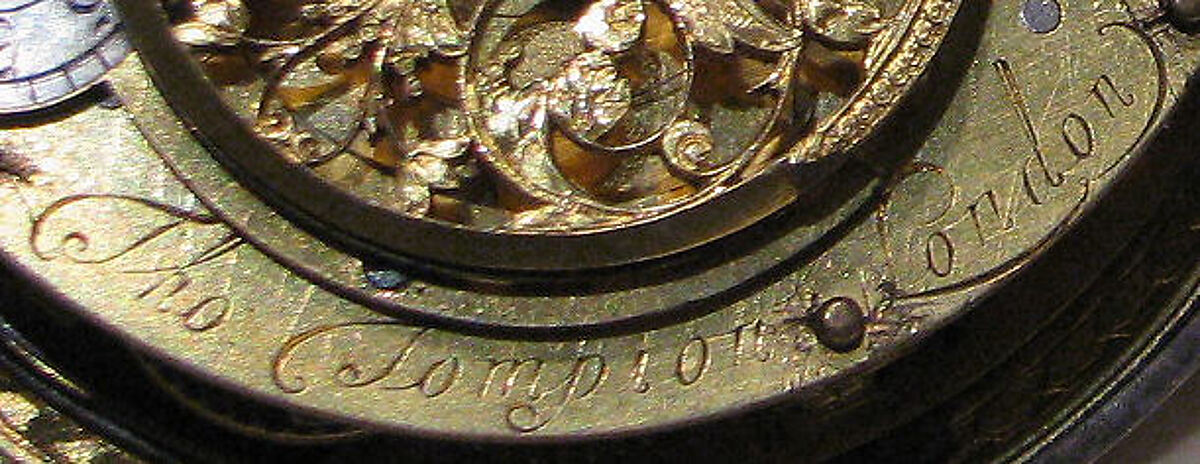 Traveling clock watch with alarm, Watchmaker: Thomas Tompion (British, 1639–1713), Case and dial: silver; Movement: gilded brass, partly blued steel, silver, British, London